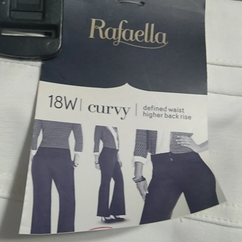 SALE! NWT Rafaella Curvy Straight Leg White Sportswear Pants Sz.18W (BX43) - Picture 9 of 15